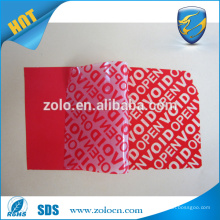customized carton sealing tape;anti counterfeit void seal sticker for packaging